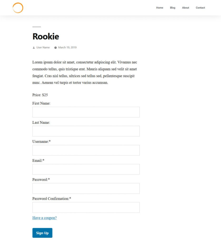 Editing A Registration Page Editing A Registration Page