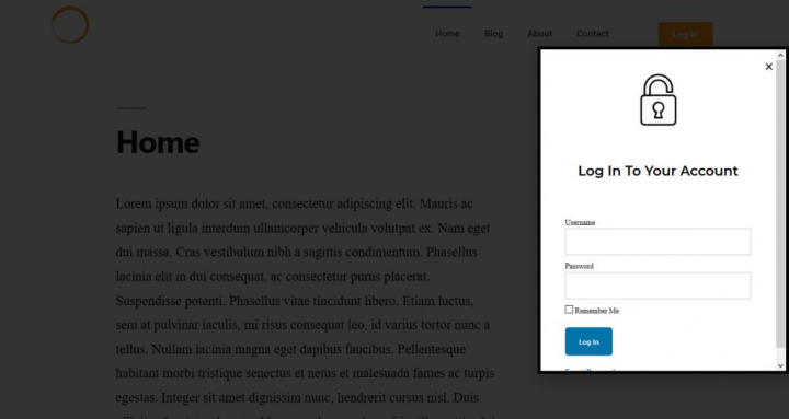 Login Popup Login Popup