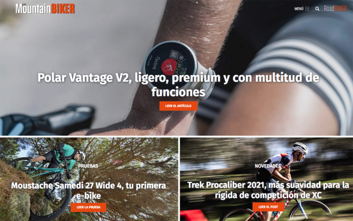 mountainbiker.es 1 Elementor Sites of September 2020: Magazine Sites 2