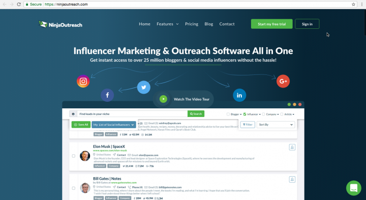 ninjaoutreach homepage redesign with elementor How NinjaOutreach Increased Website Conversions by 700% With Elementor 10