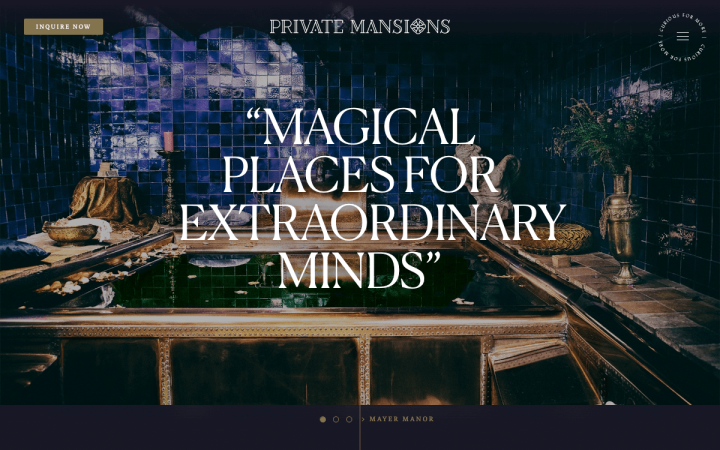 privatemansions.org Elementor Sites of the Month – January 2020 9