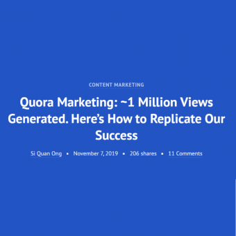 quora marketing one million views generated Worth Your Click: Finding Ideas for a Podcast, Best SEO Tools for Web Designers & More. 2