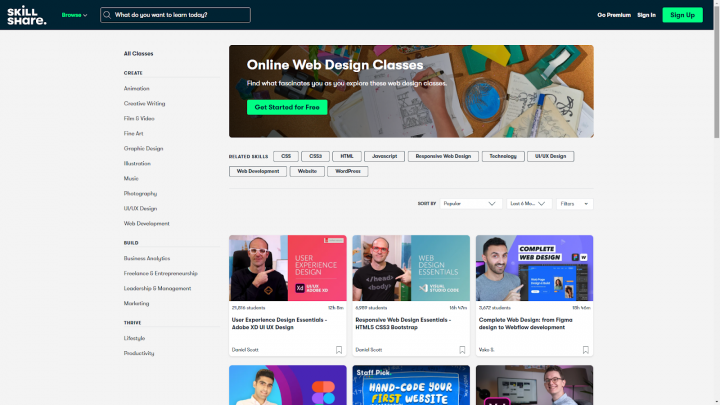 skillshare 17 Best Online Courses for Web Design 2