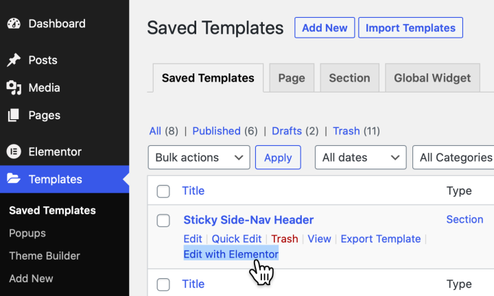 Elementor Templates Elementor Templates