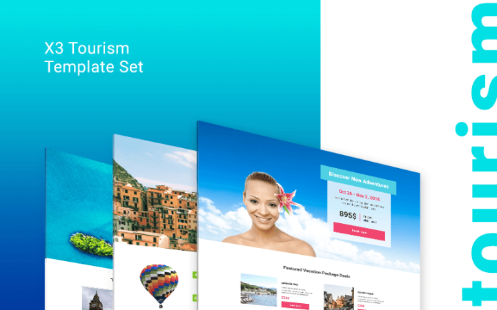 landing page kit: tourism set