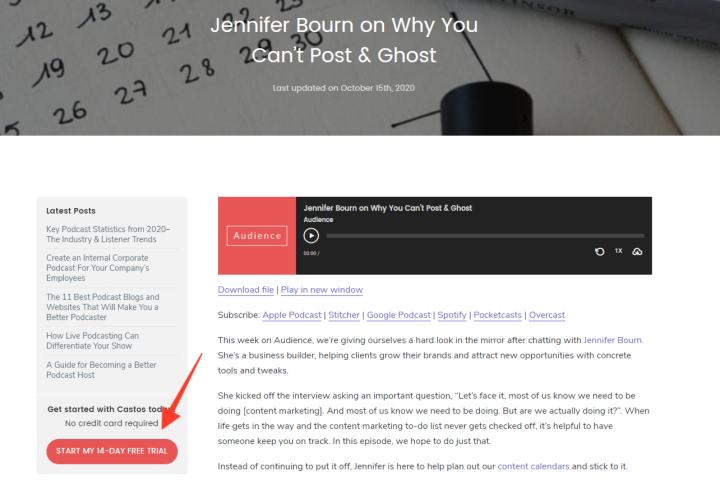 Podcast Website Call-To-Action Podcast Website Call-To-Action