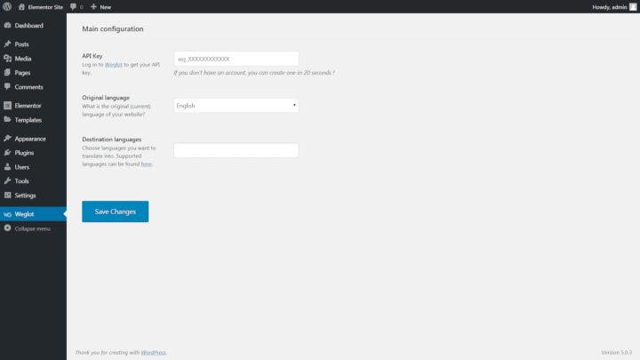 Weglot-Settings