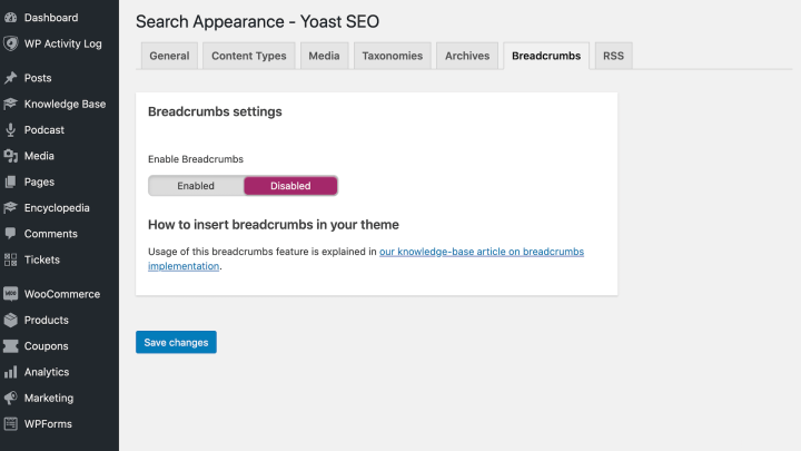 yoast seo breadcrumbs 1 Ecommerce SEO: How to Drive Traffic and Increase Sales 2