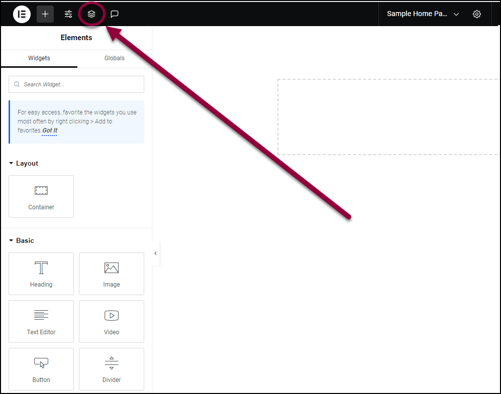 1 Clikc Structure Delete elements from a page 5