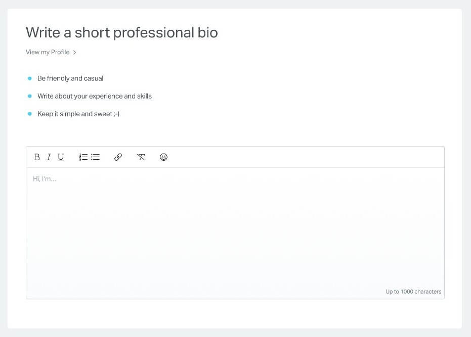 My Dashboard > Profile 6 editbio My Dashboard > Profile 5