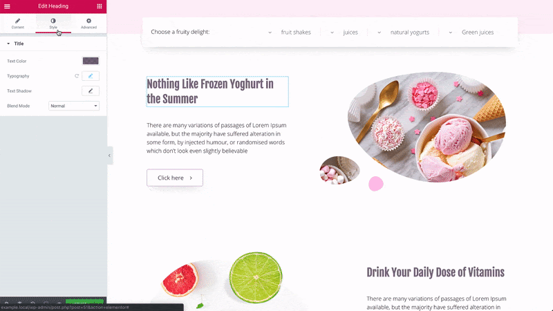 Elementor 2.3 - Overview 3 font-family-preview