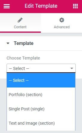 template widget Template widget 1