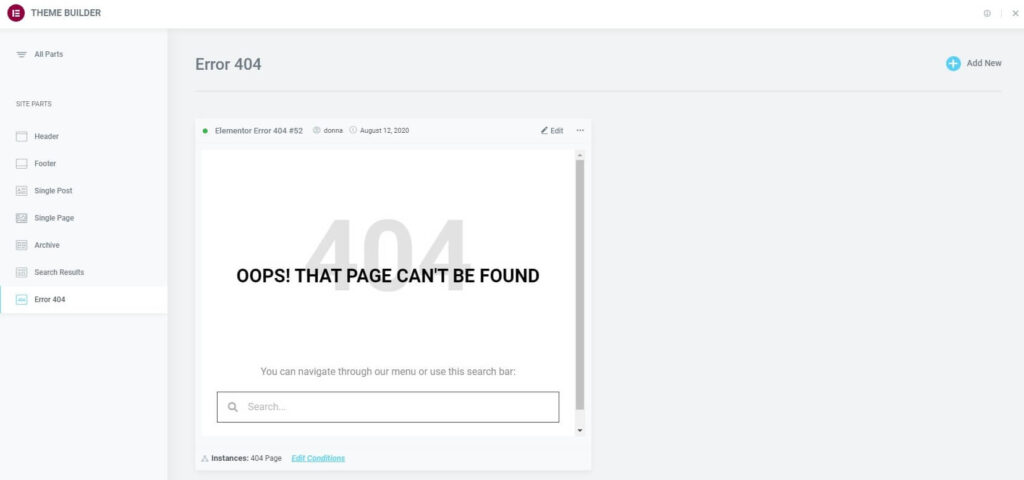 sitepart error404 1 How do I create my own 404 page? 5