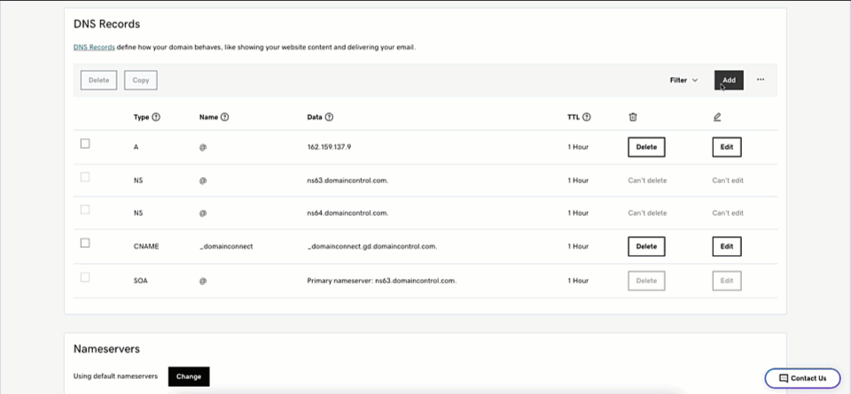 Adding a custom domain name to your Elementor hosted website 11 GIF of the CNAME process