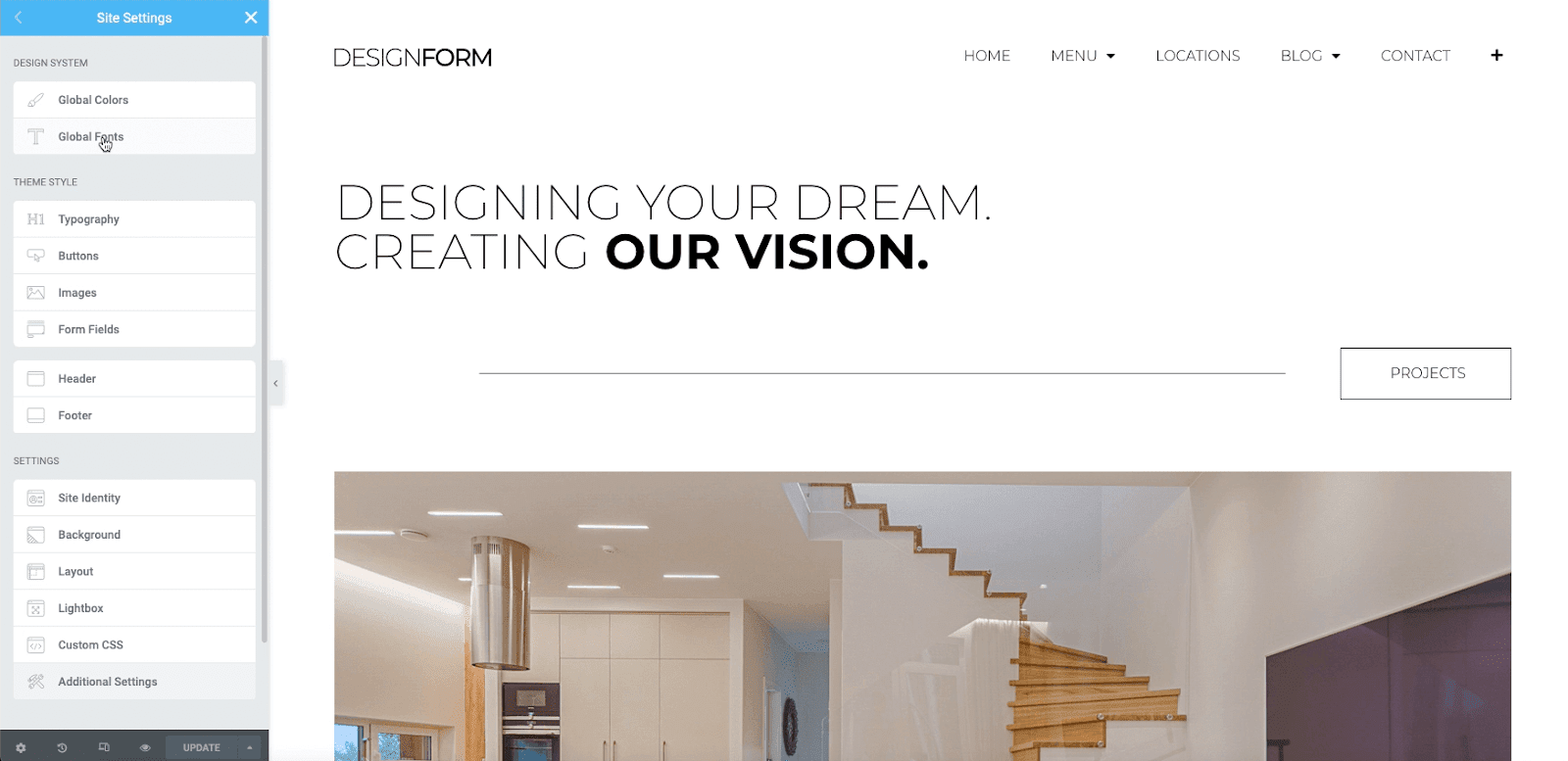 Locating Global Fonts 1 How To Use Site Kits 49