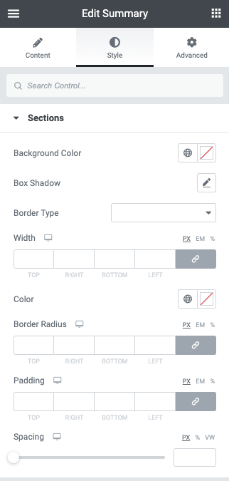 sectionsstyle WooCommerce Purchase Summary widget 23