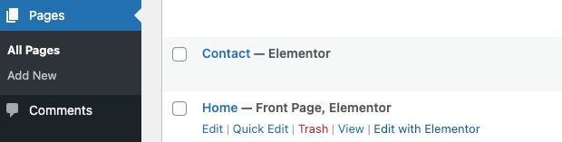 Adding content to your Elementor hosted website 2 allpages Adding content to your Elementor hosted website 1