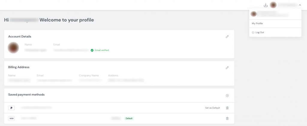 Elementor > Dashboard > Top Panel 2 myaccount 1 Elementor > Dashboard > Top Panel 1