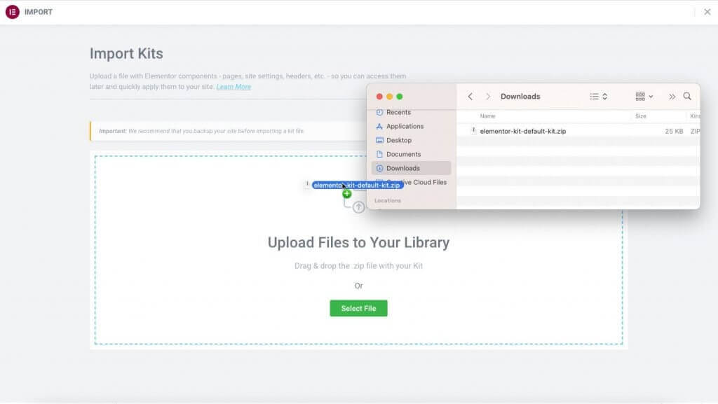 Migrating your existing Elementor built site to an Elementor hosted website 16 import 1 Migrating your existing Elementor built site to an Elementor hosted website 15