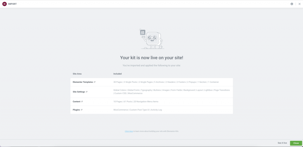 Migrating your existing Elementor built site to an Elementor hosted website 26 import7 Migrating your existing Elementor built site to an Elementor hosted website 25