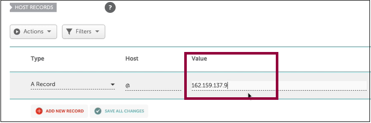 7 paste in the A value Connect your NameCheap domain 29