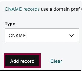 Click Add record 2 Connect your GoDaddy domain 43