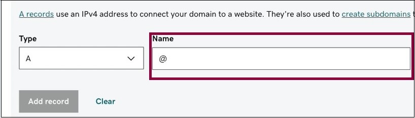 Navigate to the name field Connect your GoDaddy domain 23