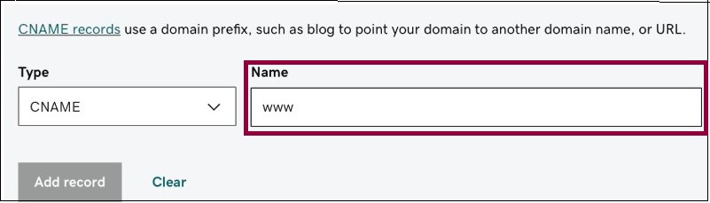 Select the name field Connect your GoDaddy domain 37