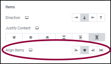 Align items column Arrange the elements in a Flexbox Container 257