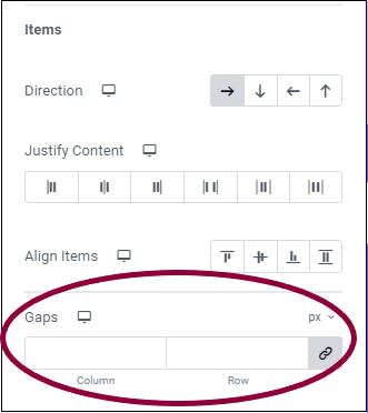 elements gap Arrange the elements in a Flexbox Container 275