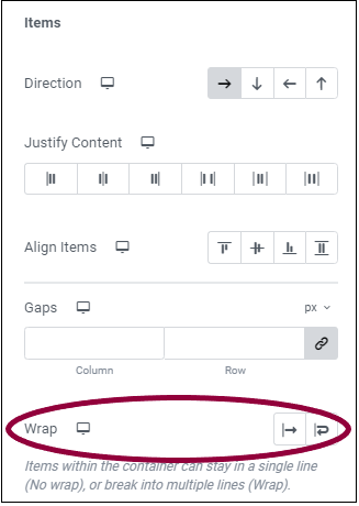 wrap Arrange the elements in a Flexbox Container 277