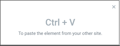 Control V to copy from other site. How do I copy elements from one site to another? 8