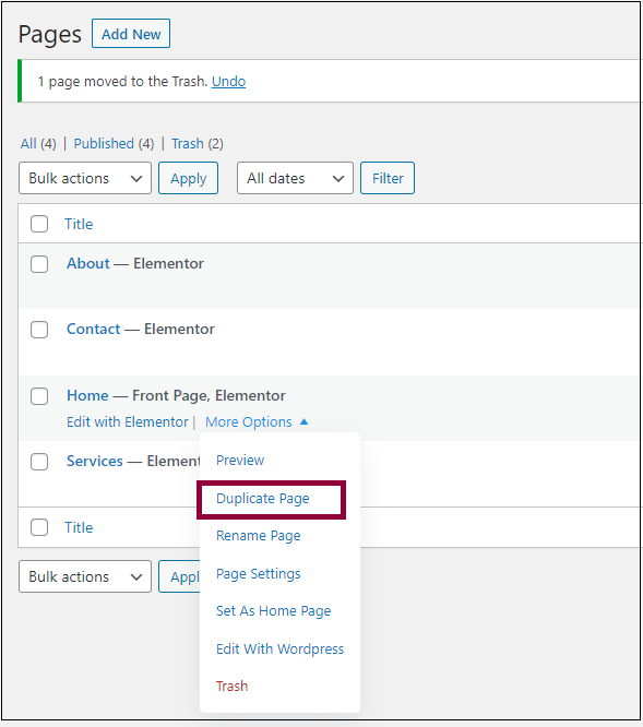 image 11 Duplicate an Elementor page 3