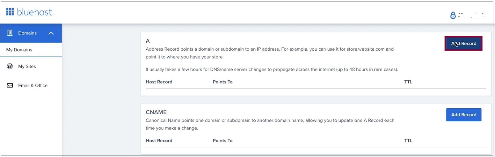 image 15 Connecting your Bluehost domain to an Elementor hosted website 23