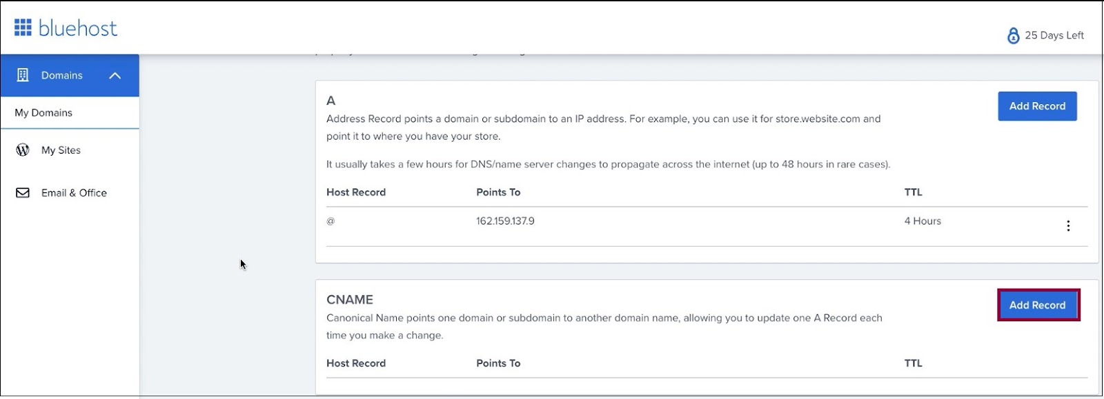 image 16 Connecting your Bluehost domain to an Elementor hosted website 33