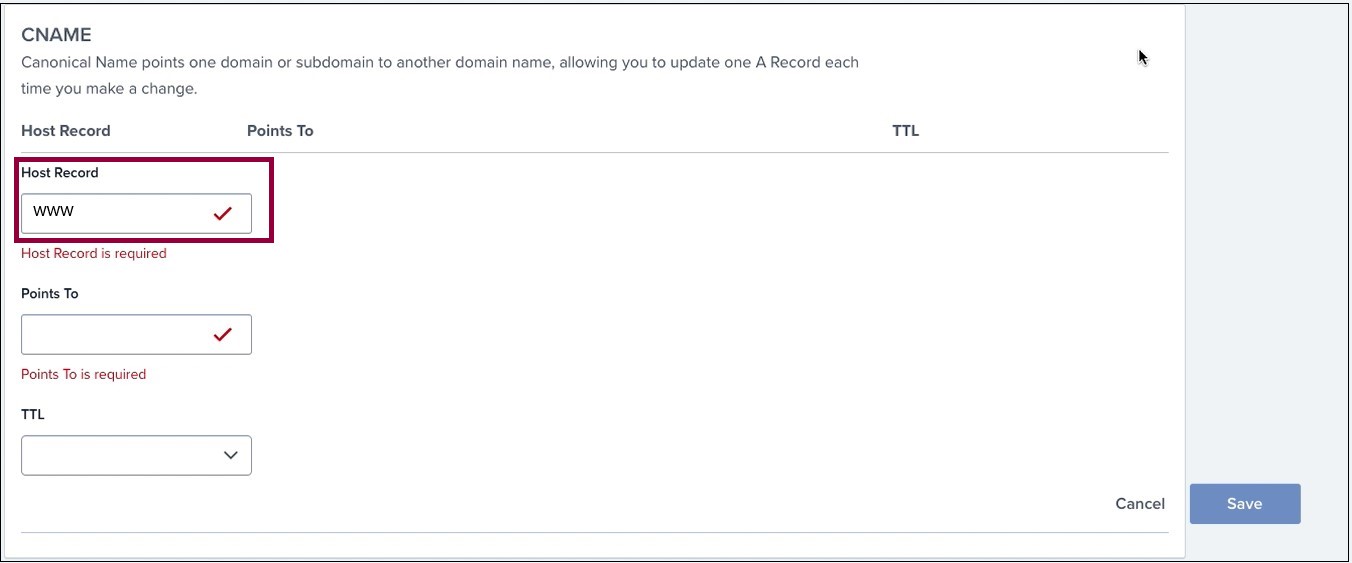 11 Cname host record Connect your Bluehost domain 33