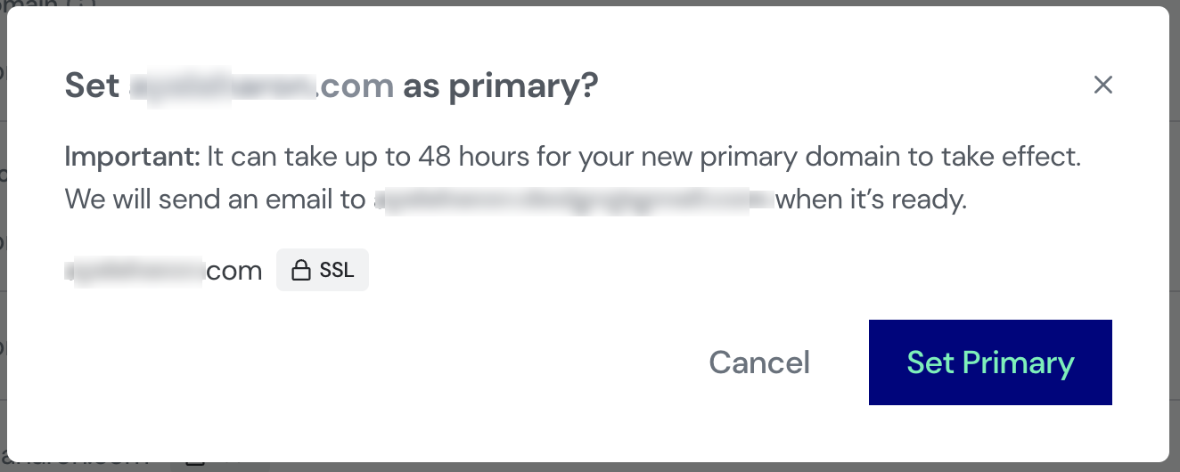 2 Set a Custom Domain as Primary 7