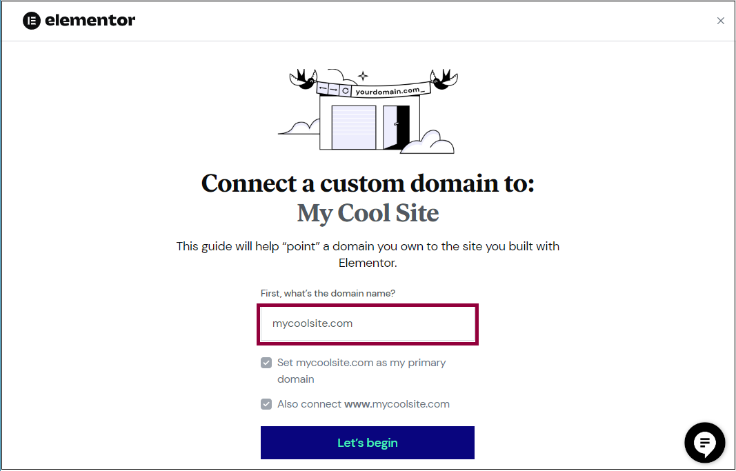 2a enter the domain name Connect your Bluehost domain 5