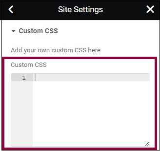 Enter the custom CSS in the text box of site settings Add custom CSS 13