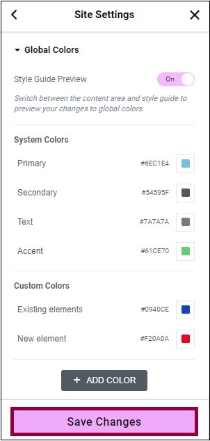 image 7 View and edit global colors 17