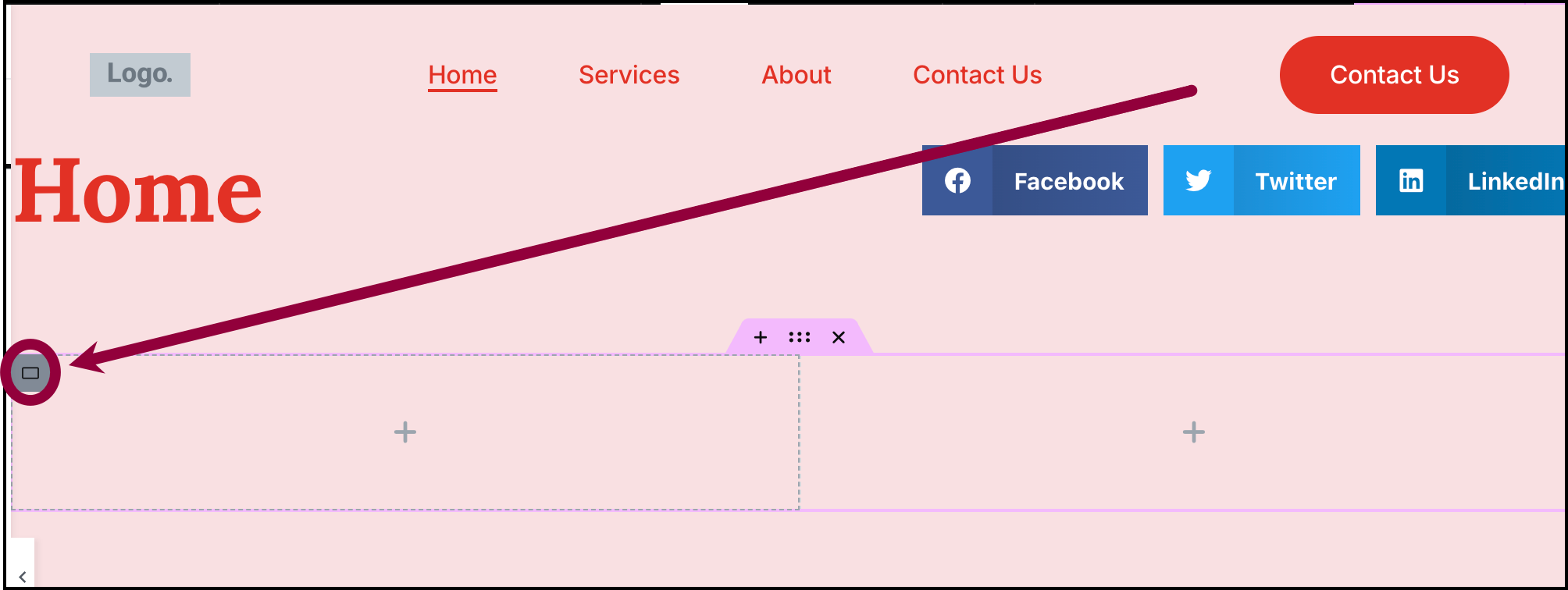 17 Select the left container Create a single page template using Flexbox containers 35