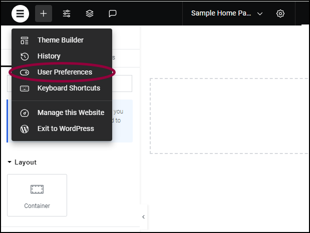 2 Click User Preferences Use Dark Mode 5