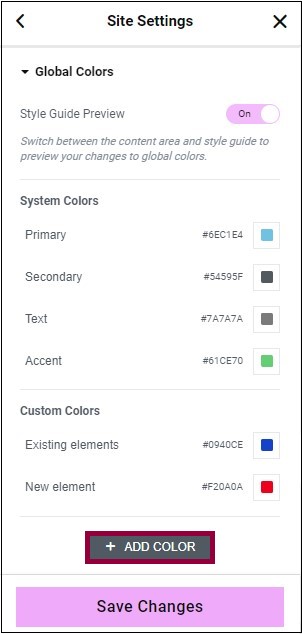 7 View and edit global colors 21