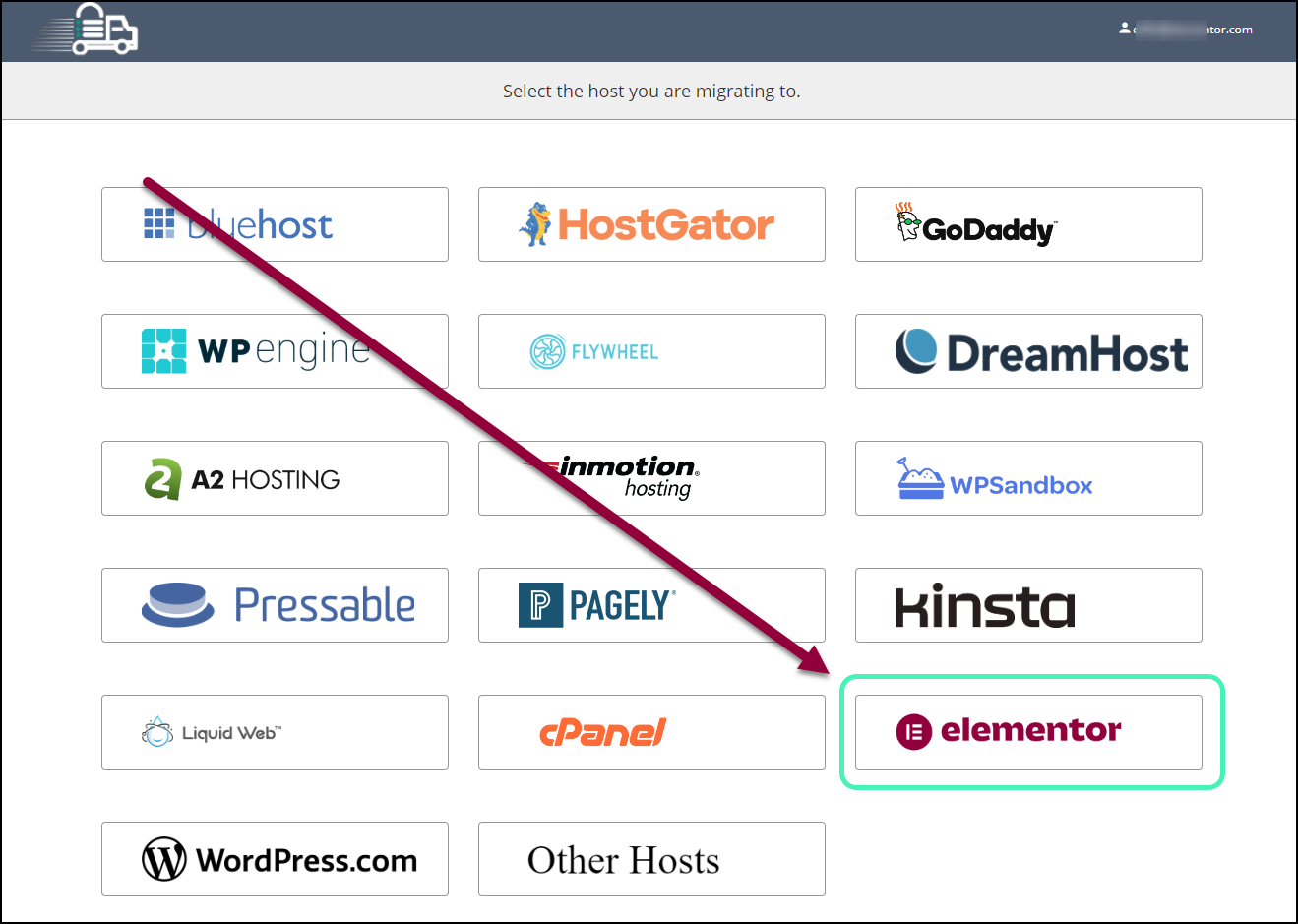 11 Click elementor Migrate your site to Elementor Hosting 21