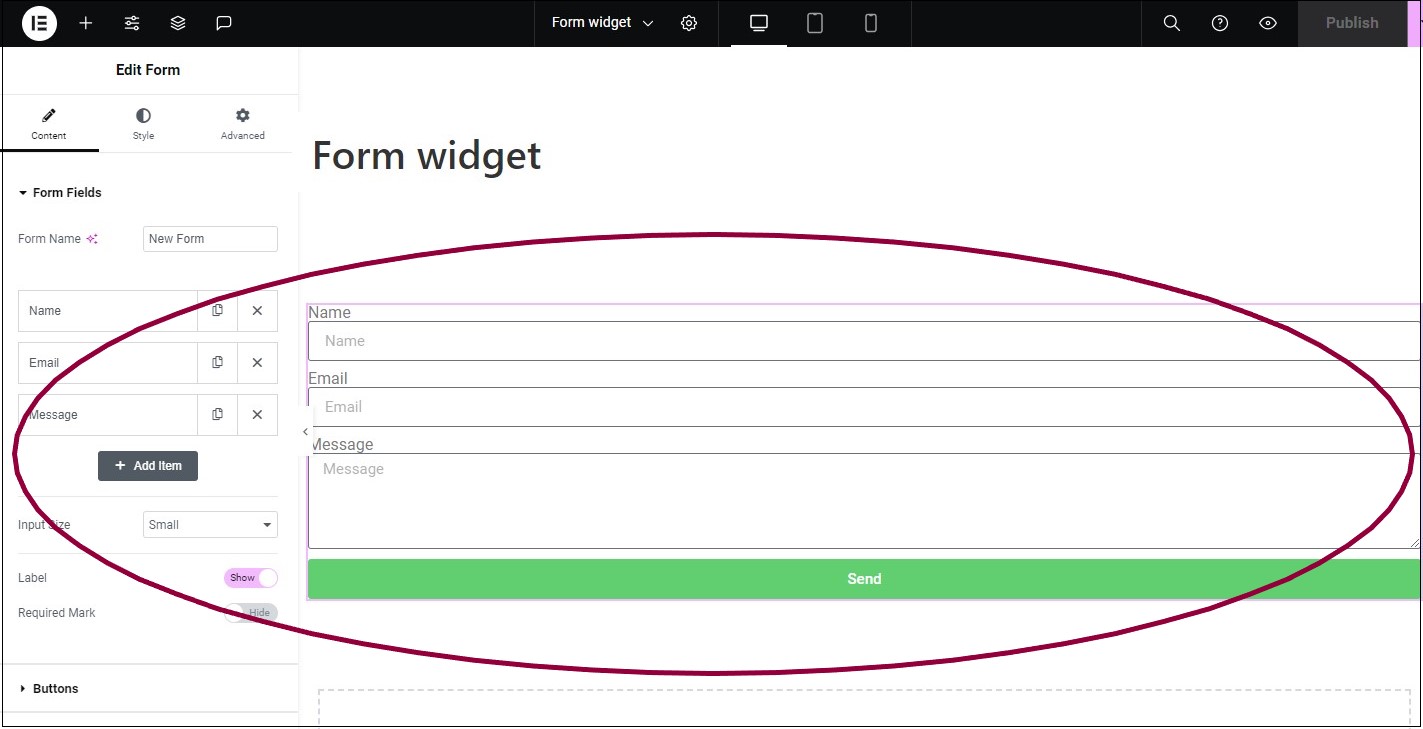 1 Default form Form widget 435