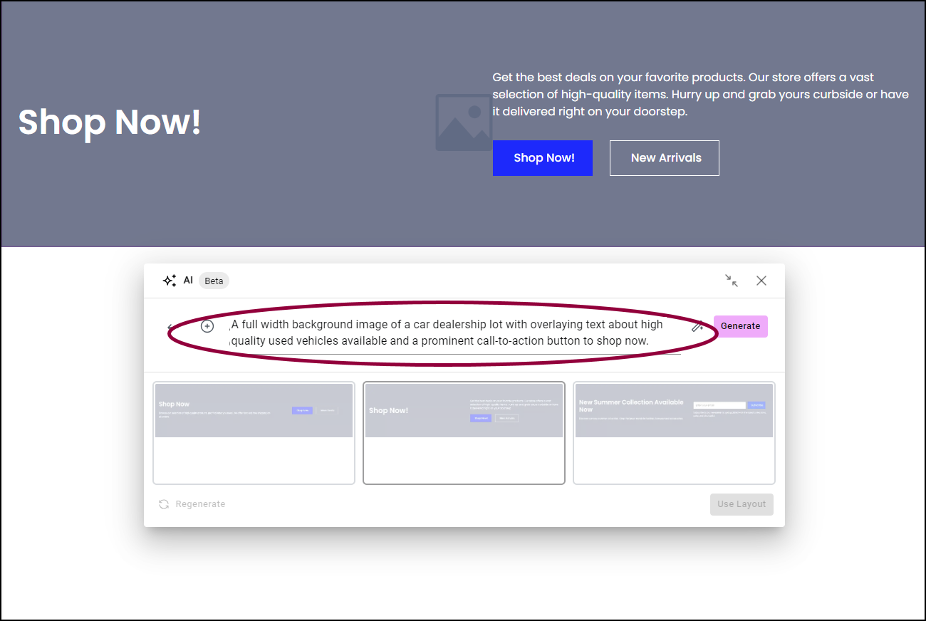 10 edit the prompt Create containers with AI 53