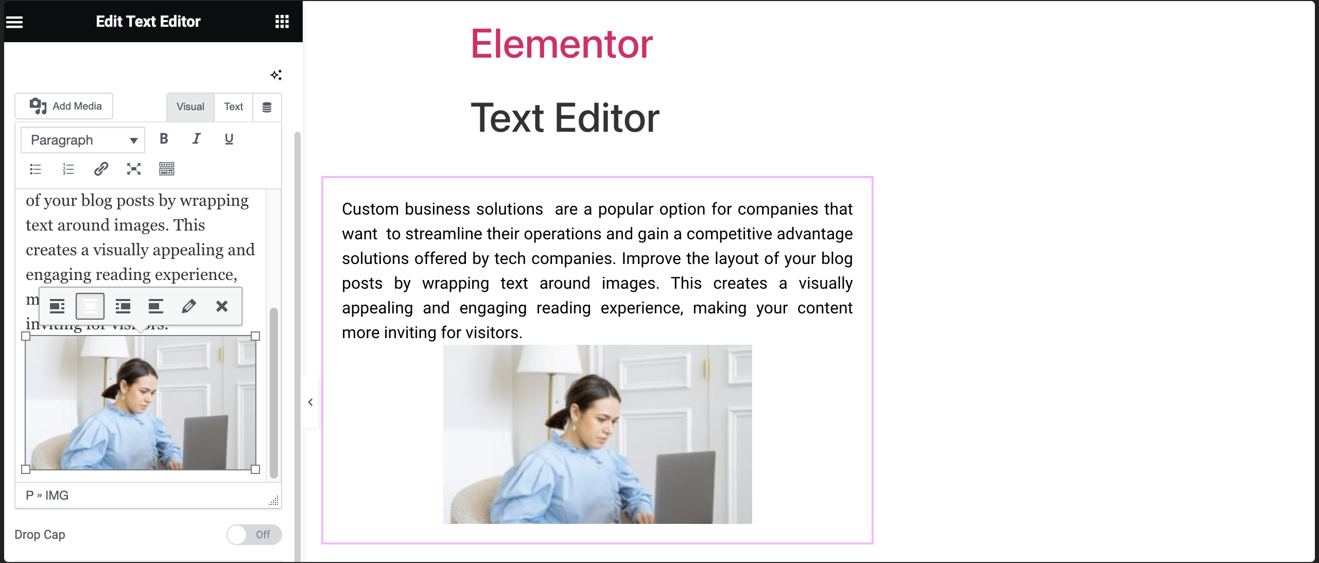 add text content Split text into multiple columns 25