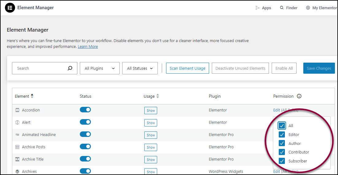 image 15 Limit access to elements 5