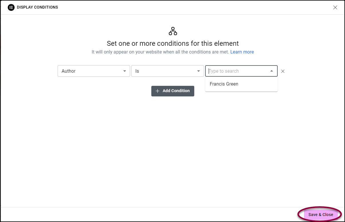 image 36 Show and hide elements on a page (Display Conditions) 11