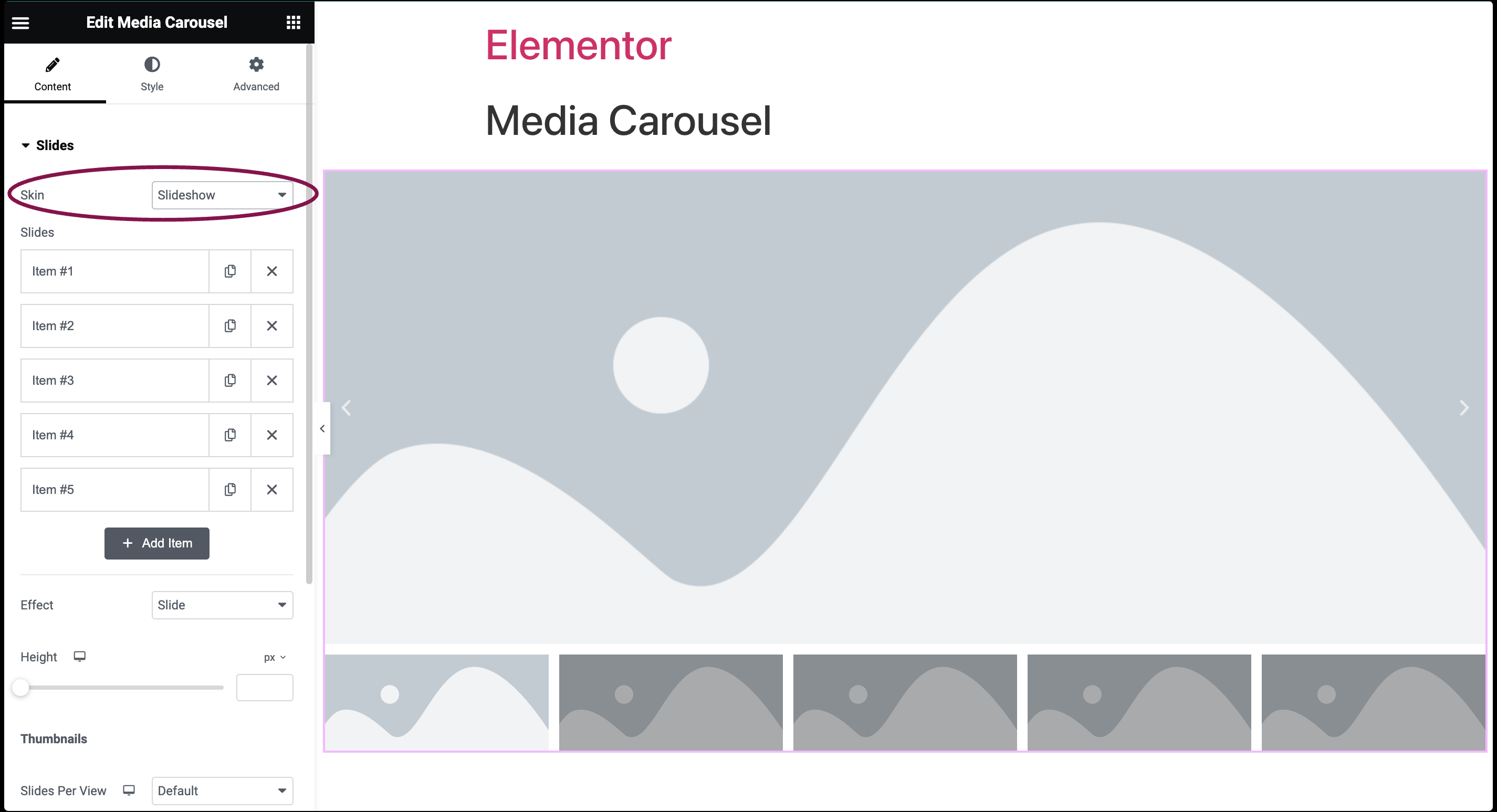 slideshow Media Carousel widget 45